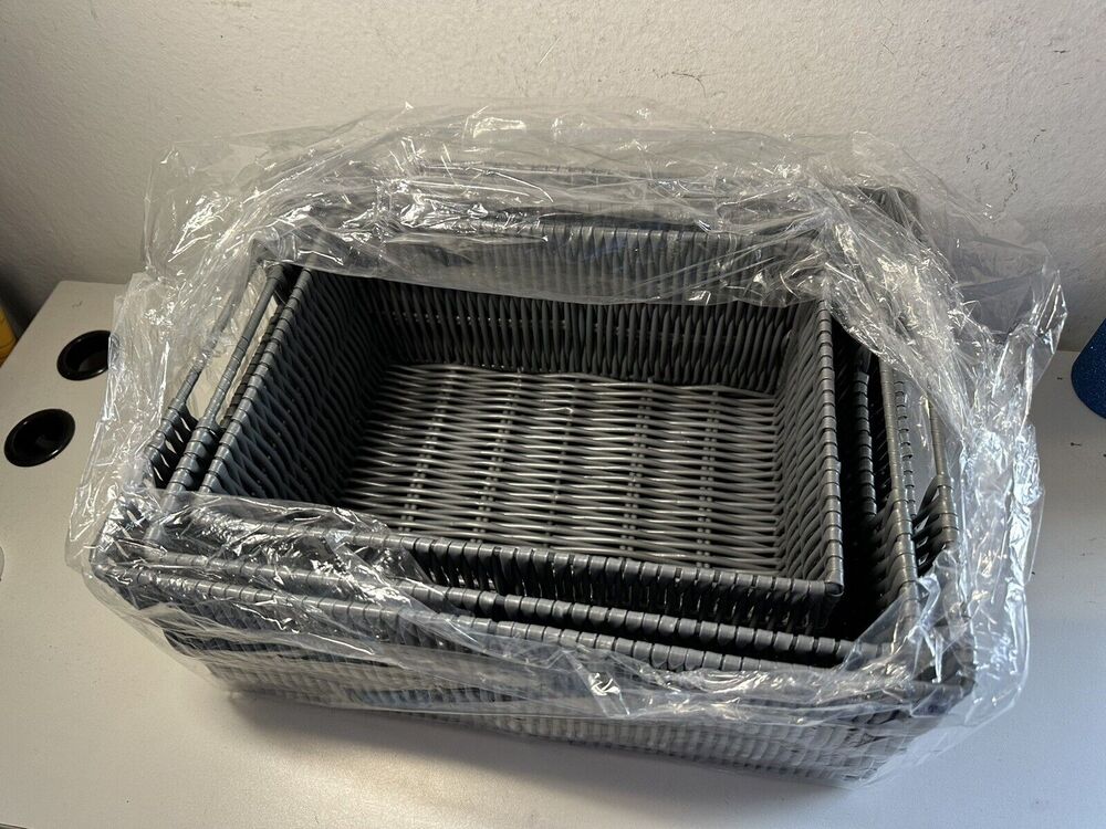 Stylish Grey Eco-Friendly Bathroom Tray for Toilet Paper & Decorative Items
